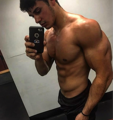 Charlie's bodybuilding physique at 19
