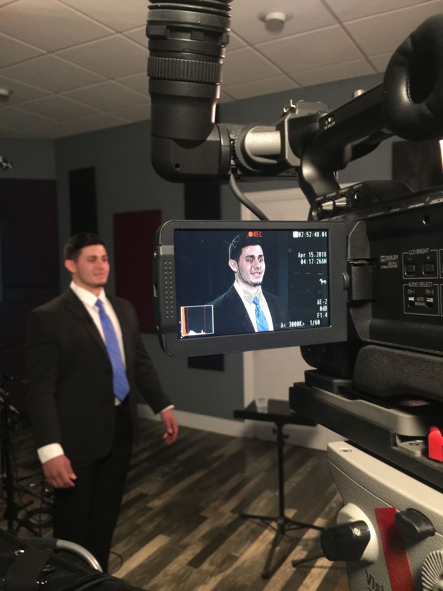 Charlie running his social media management company