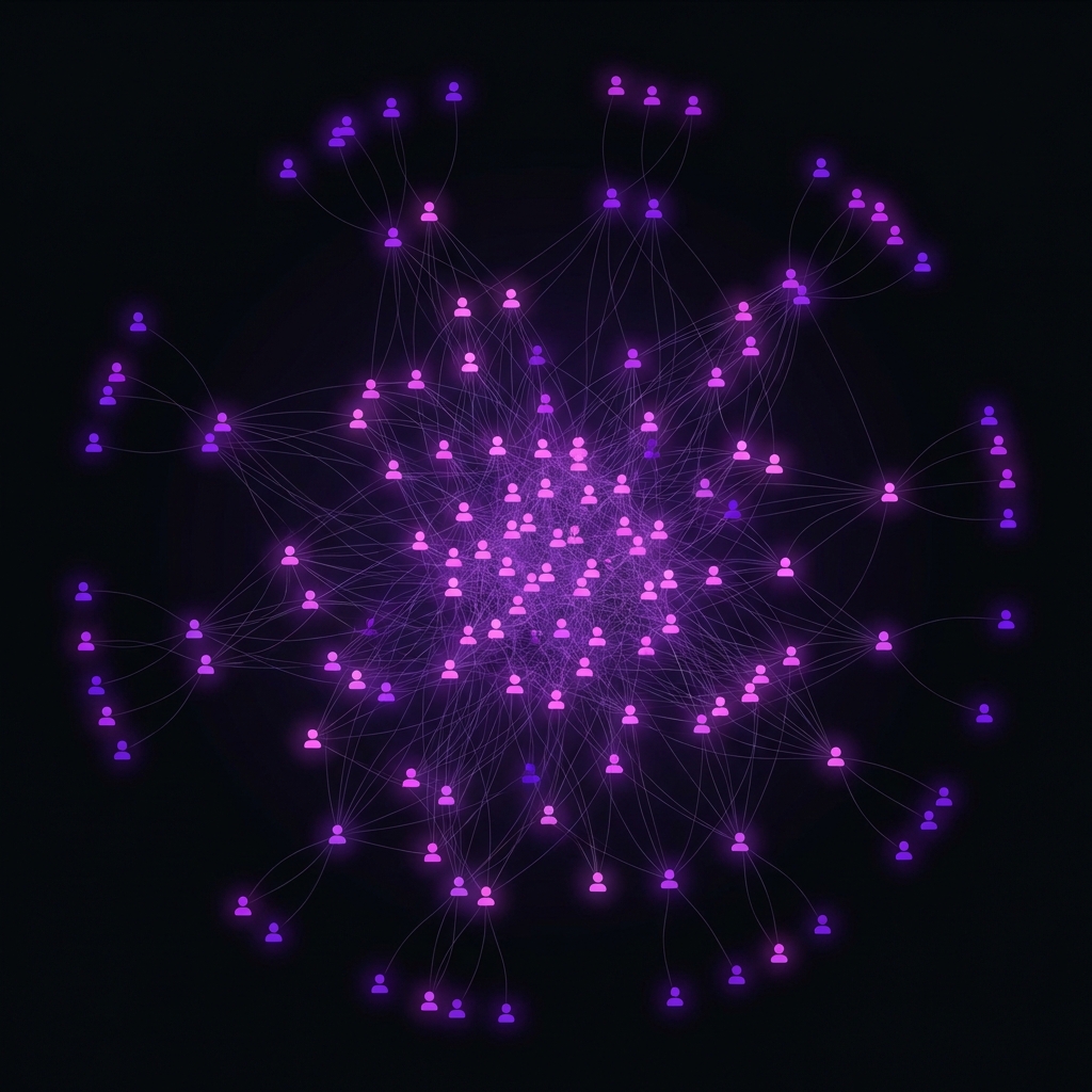 Network visualization of the 2,700+ member community